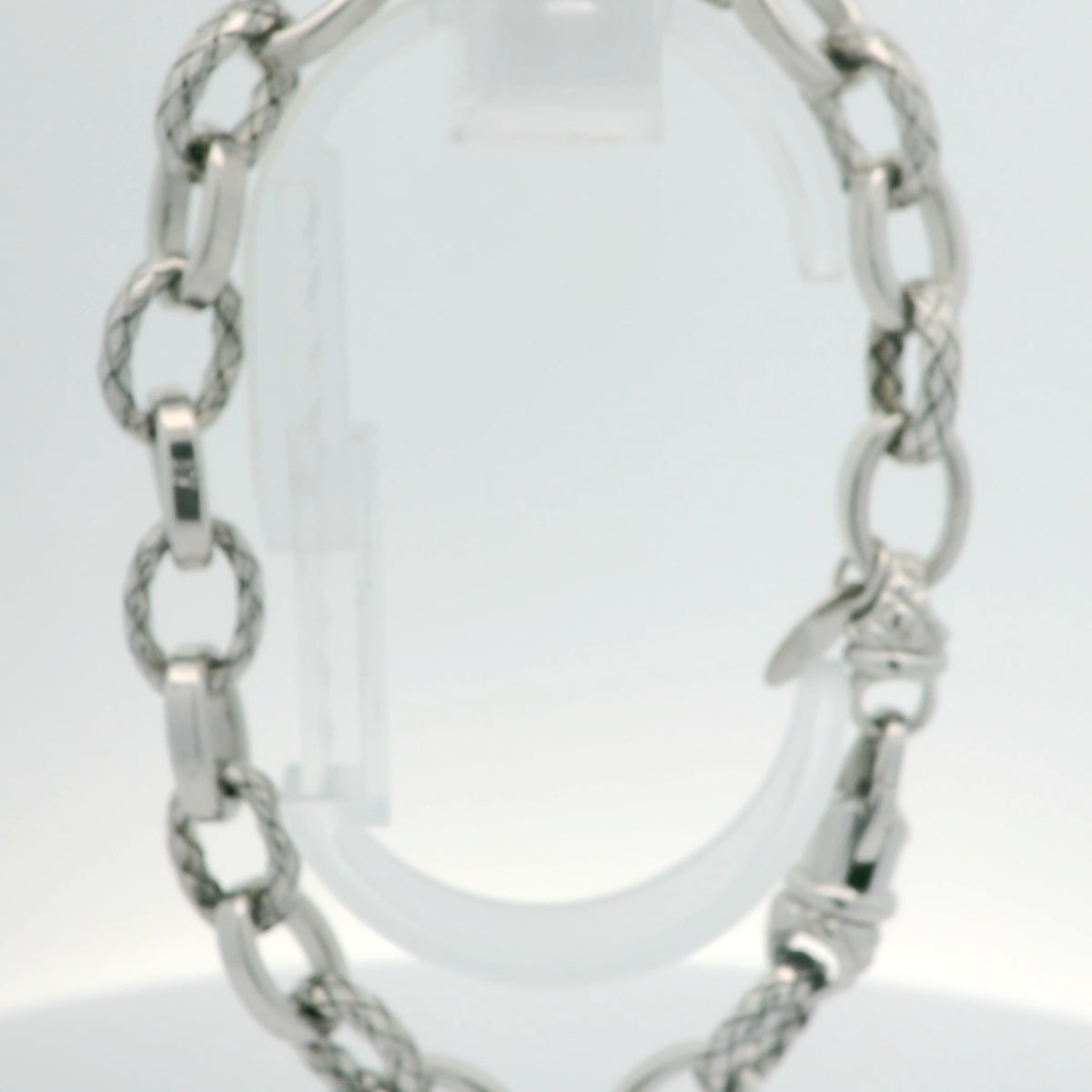 Alternating Link Silver Bracelet