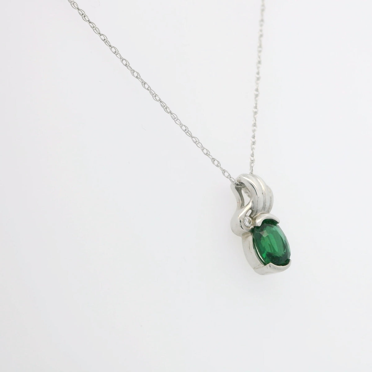 Vivid Green Chrome Tourmaline Necklace
