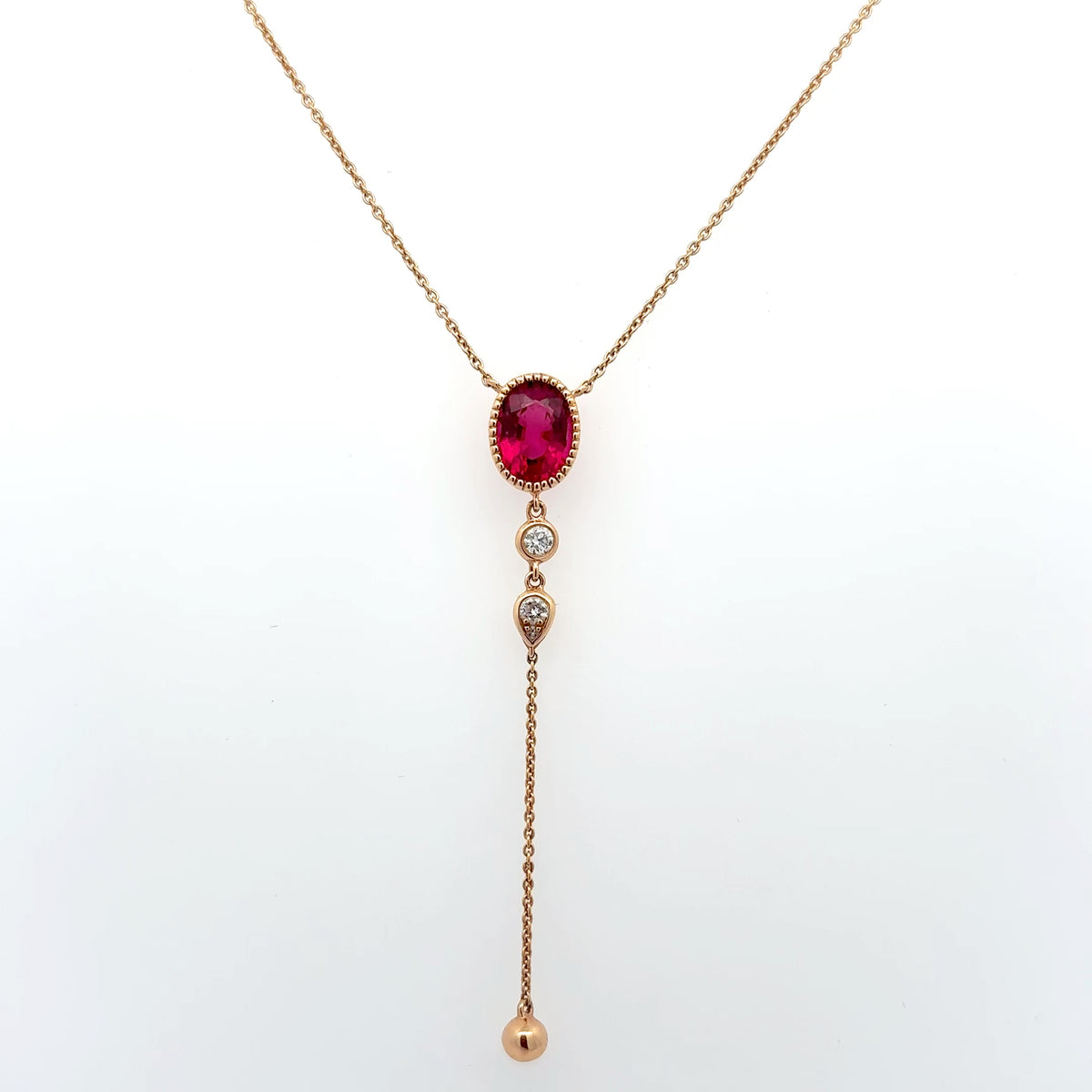 Rubilite Drop Necklace