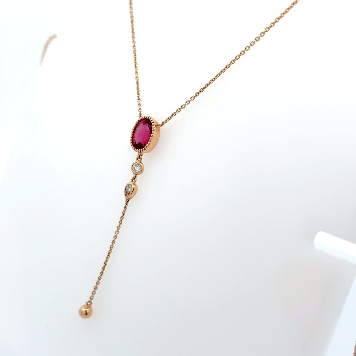 Rubilite Drop Necklace