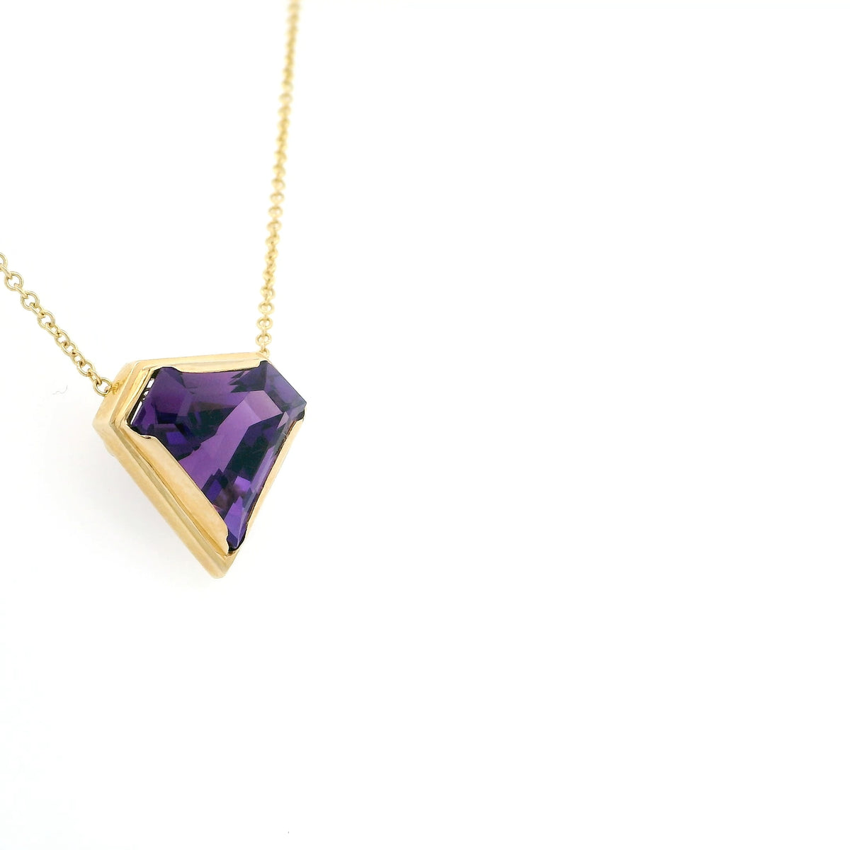 Fancy Cut Amethyst Necklace