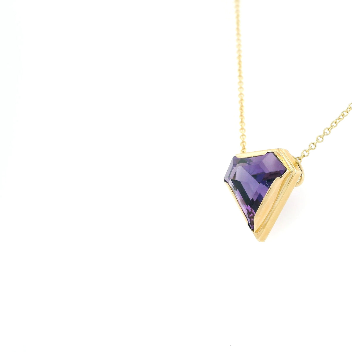 Fancy Cut Amethyst Necklace