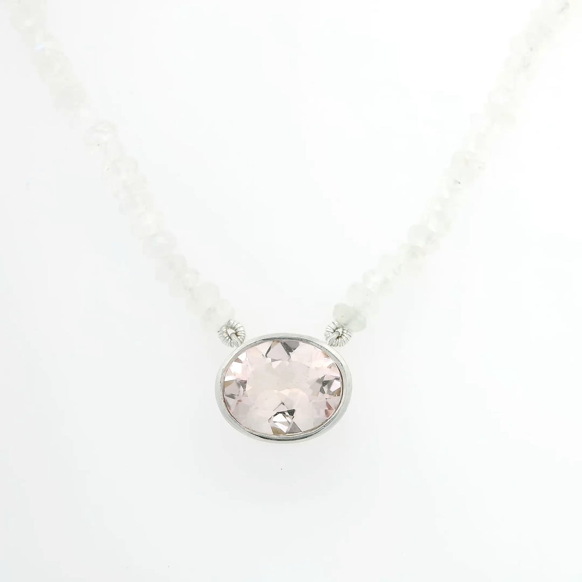 Morganite & Moonstone Necklace