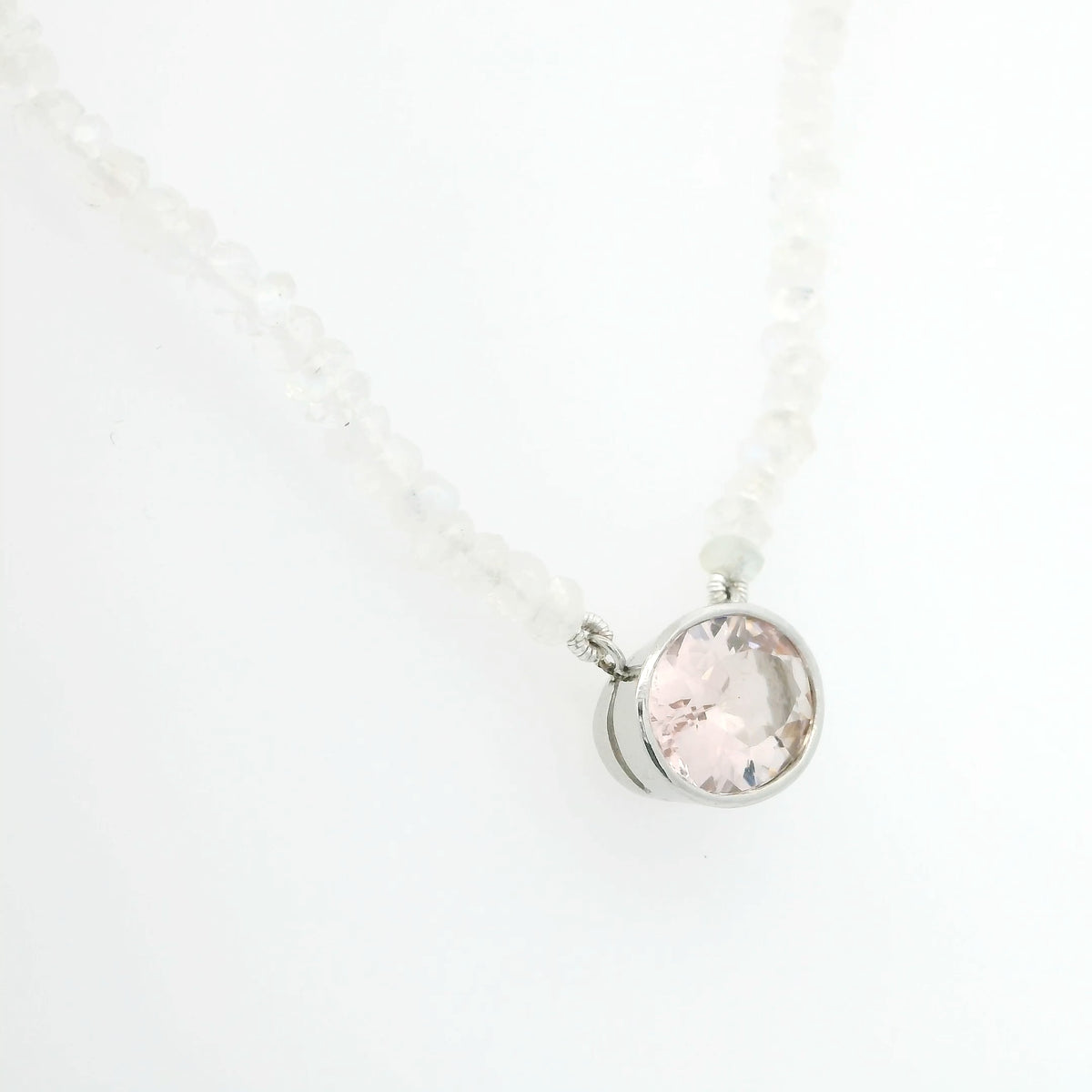 Morganite & Moonstone Necklace