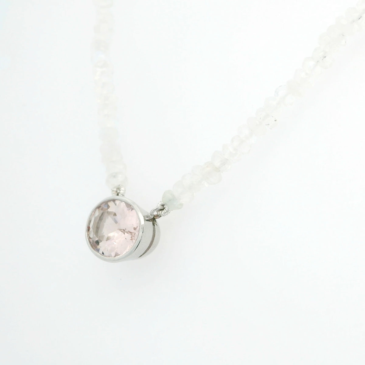 Morganite & Moonstone Necklace