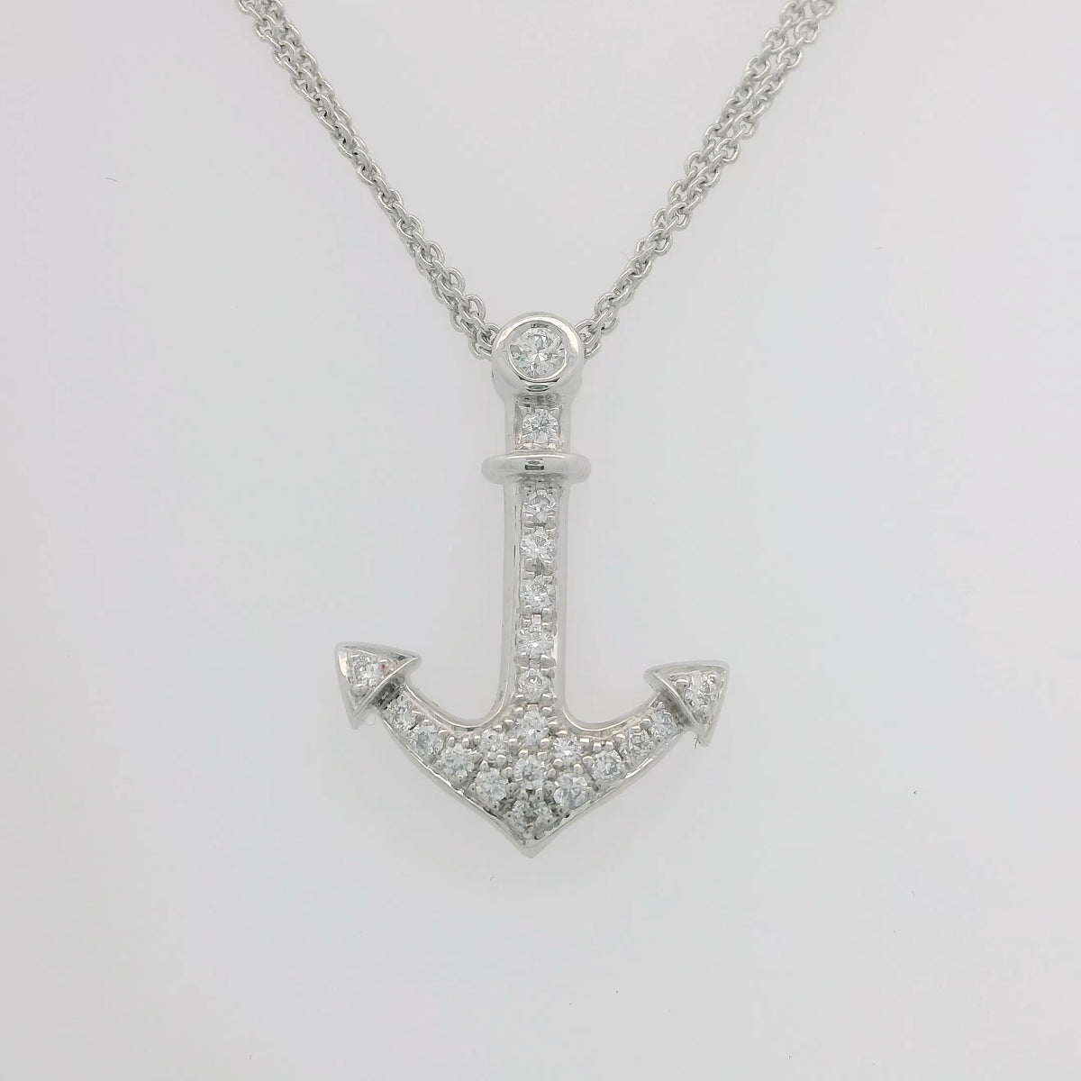 Diamond Anchor Necklace