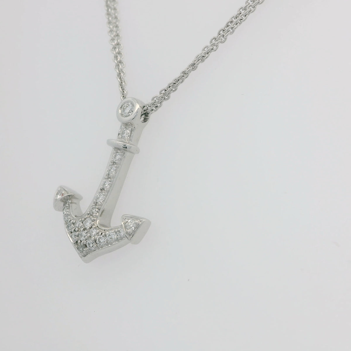 Diamond Anchor Necklace