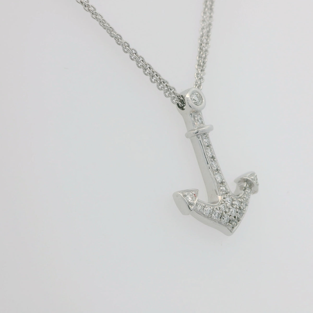 Diamond Anchor Necklace