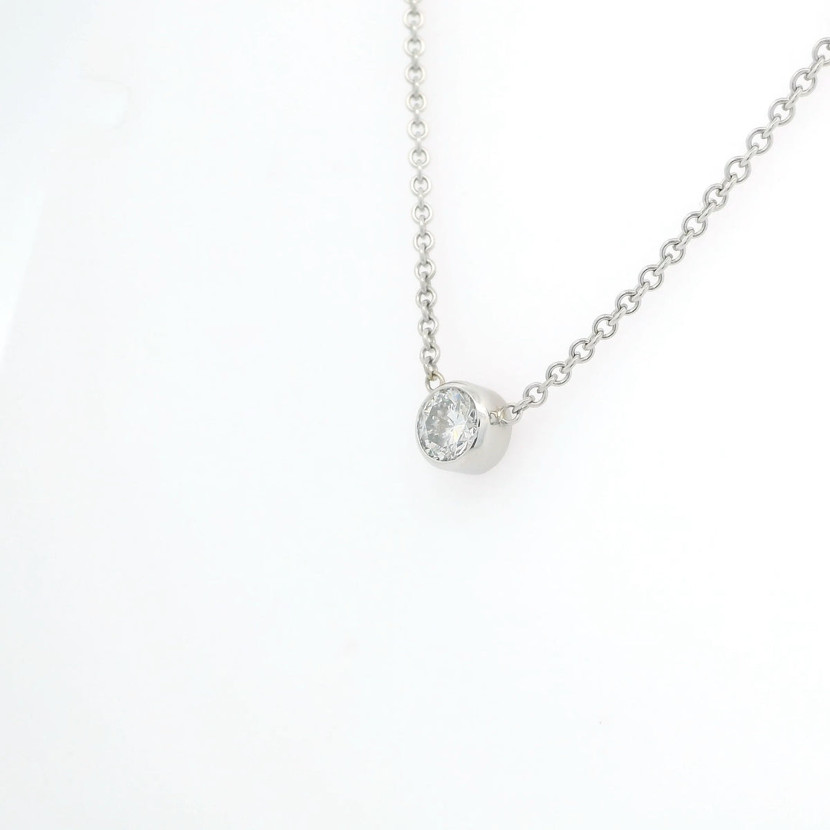 Bezel Set Solitare Necklace