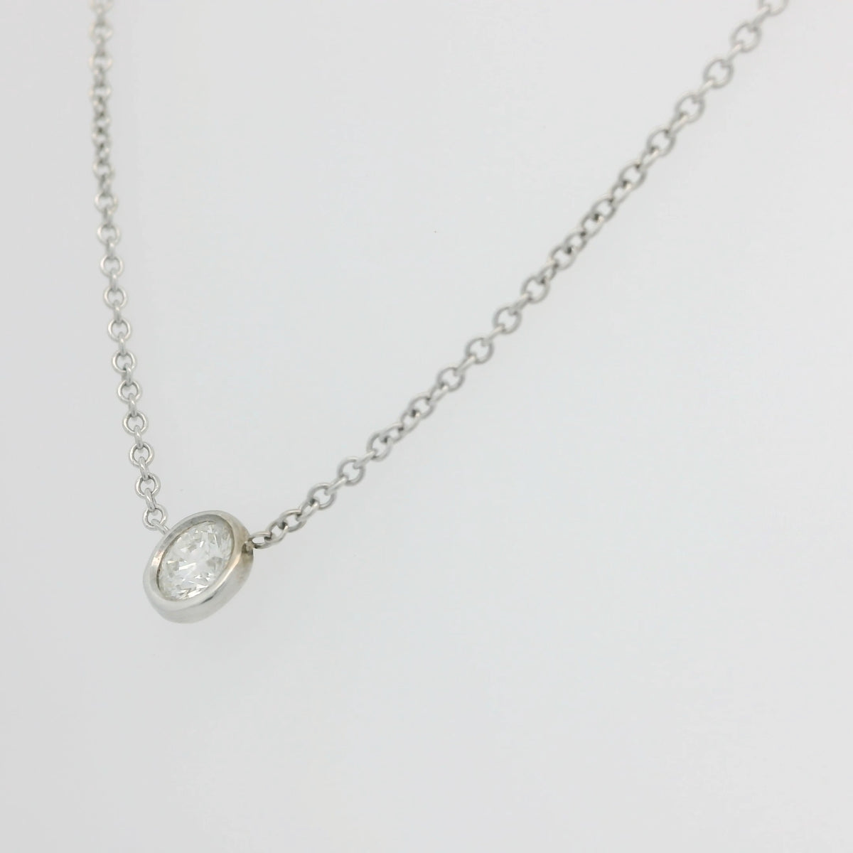 Bezel Set Solitare Necklace