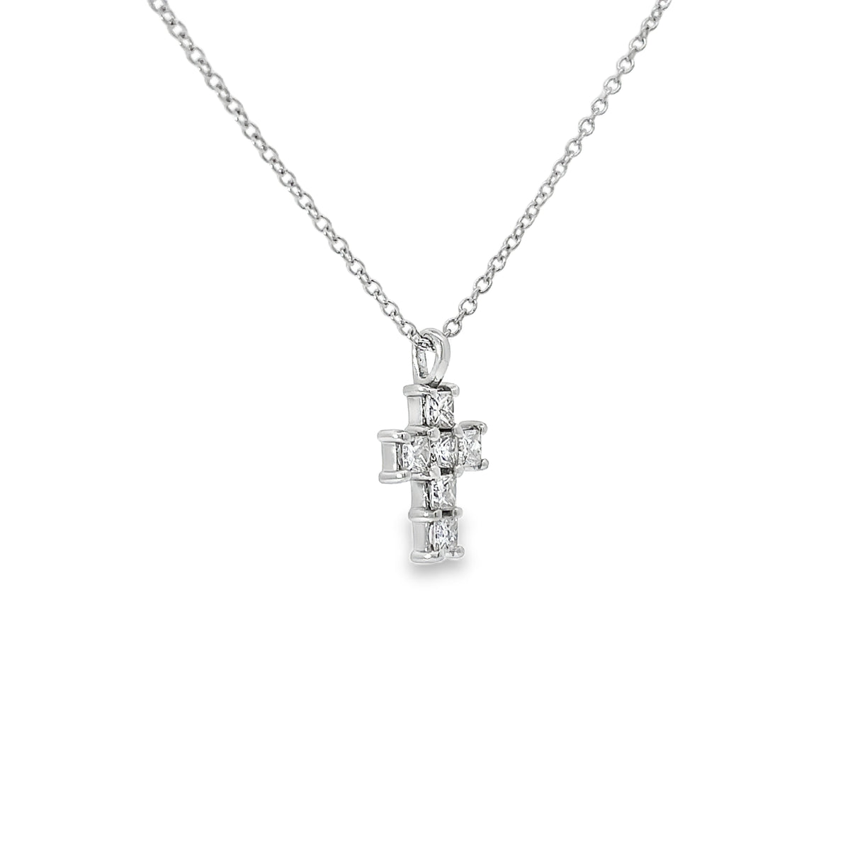 Princess Cut Diamond Cross