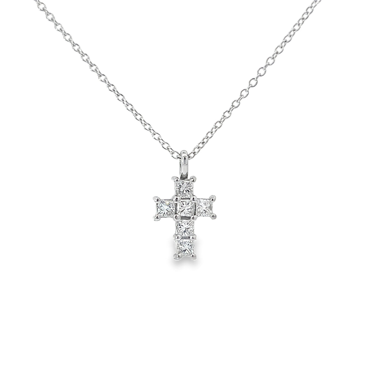 Princess Cut Diamond Cross