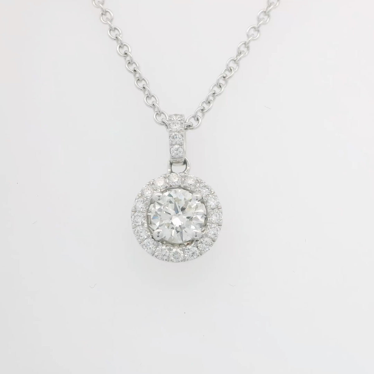 Diamond Pendant with Halo