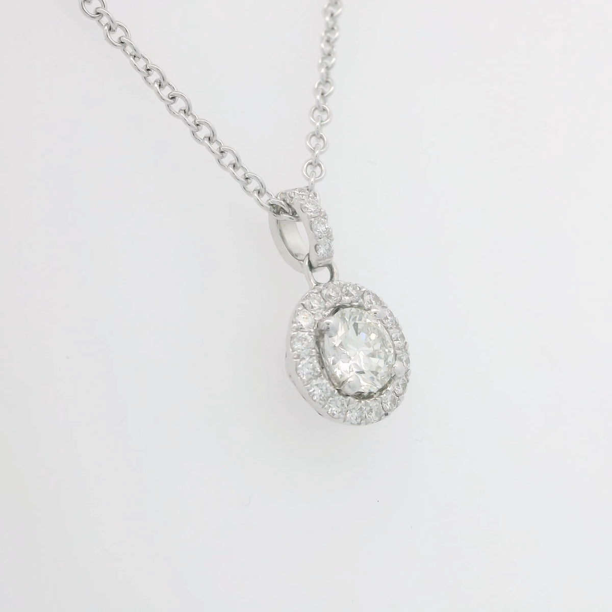 Diamond Pendant with Halo