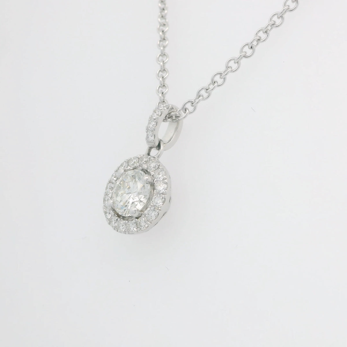Diamond Pendant with Halo
