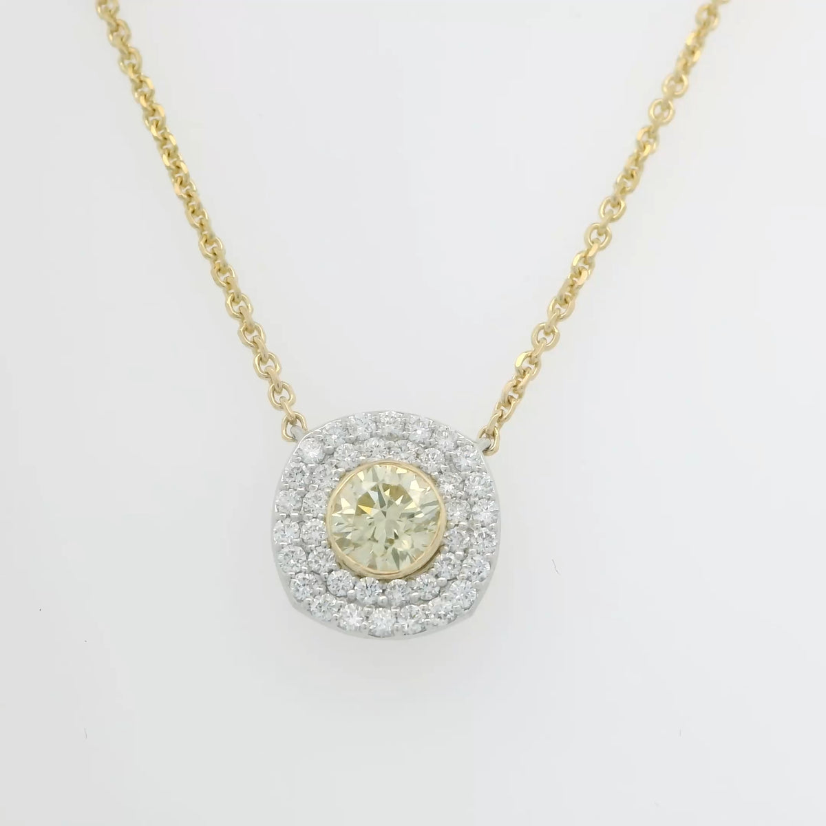 Fancy Light Yellow Diamond Necklace