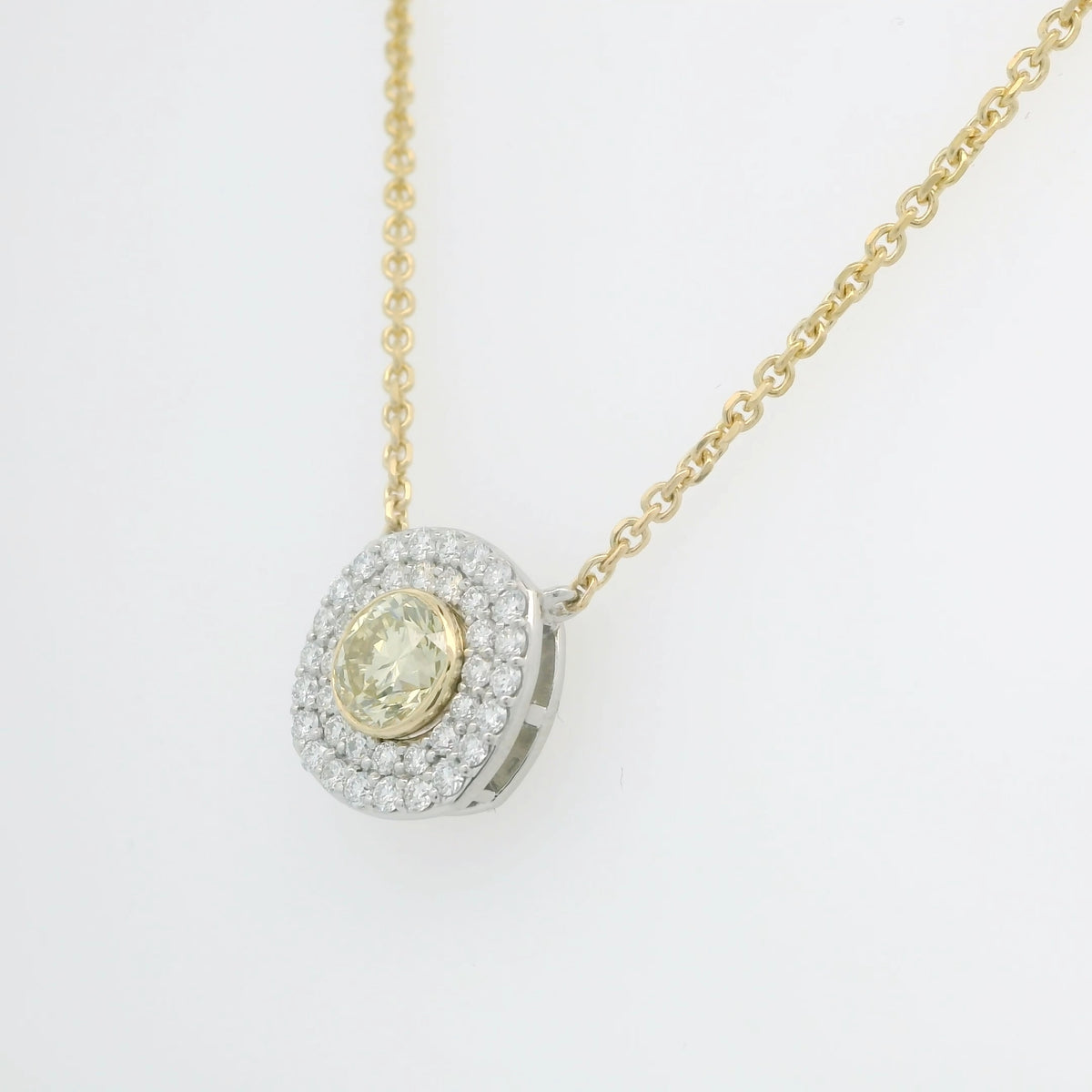 Fancy Light Yellow Diamond Necklace