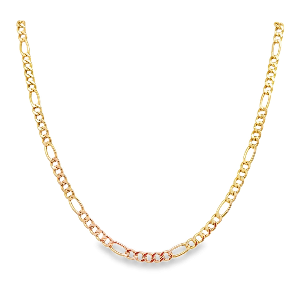Solid Gold Figaro Chain