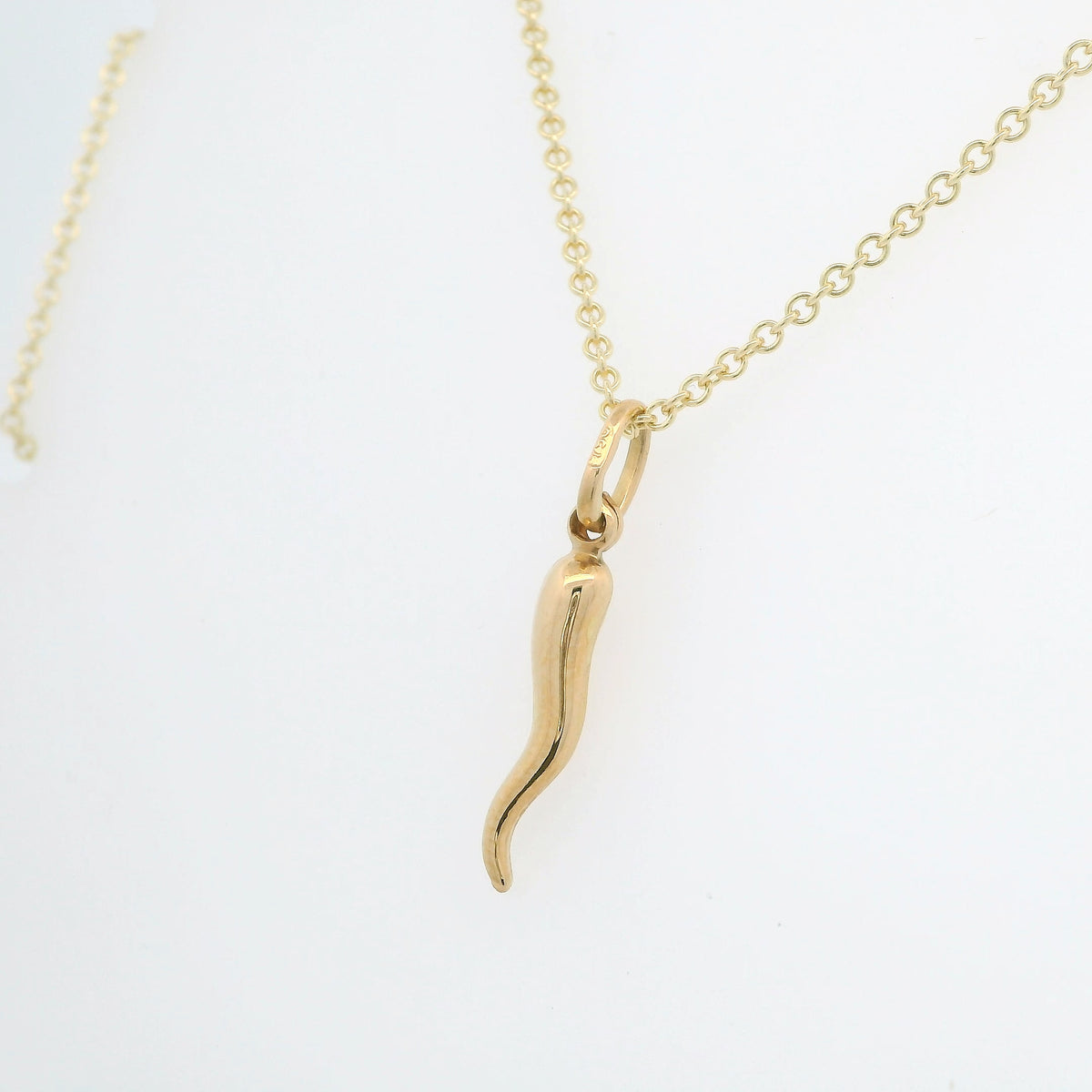 Gold Italian Horn Cornicello Pendant
