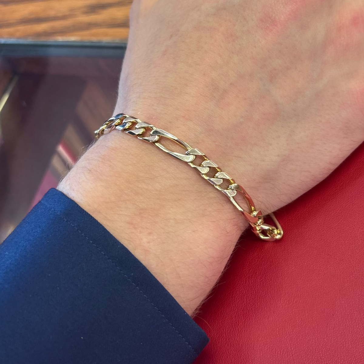 Yellow Gold Figaro Bracelet