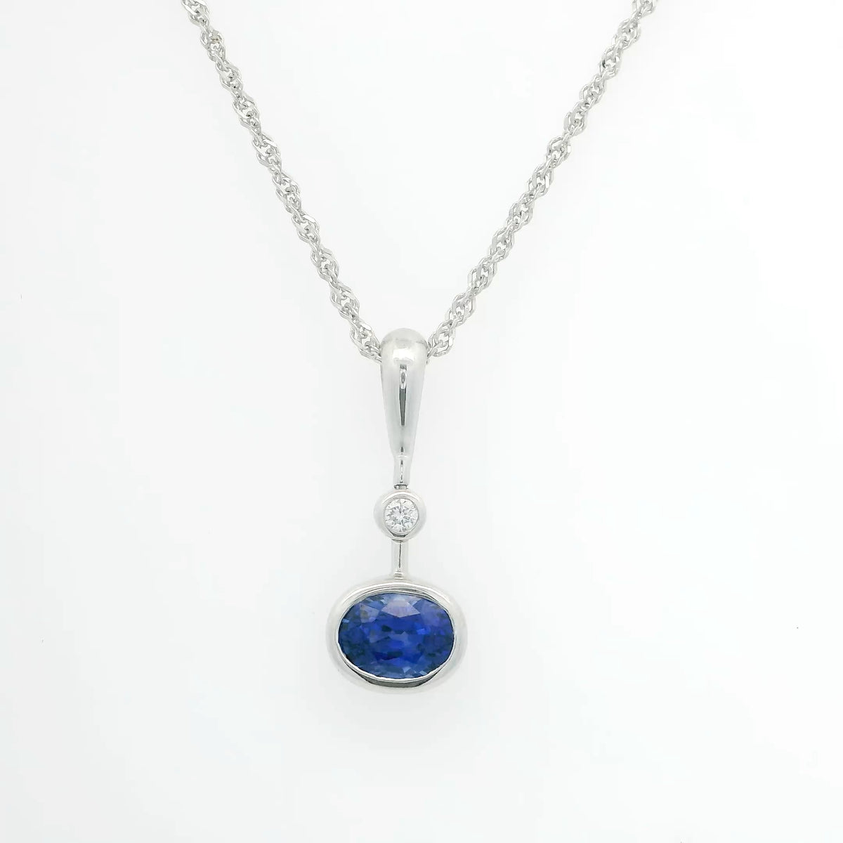 Sapphire and Diamond Necklace