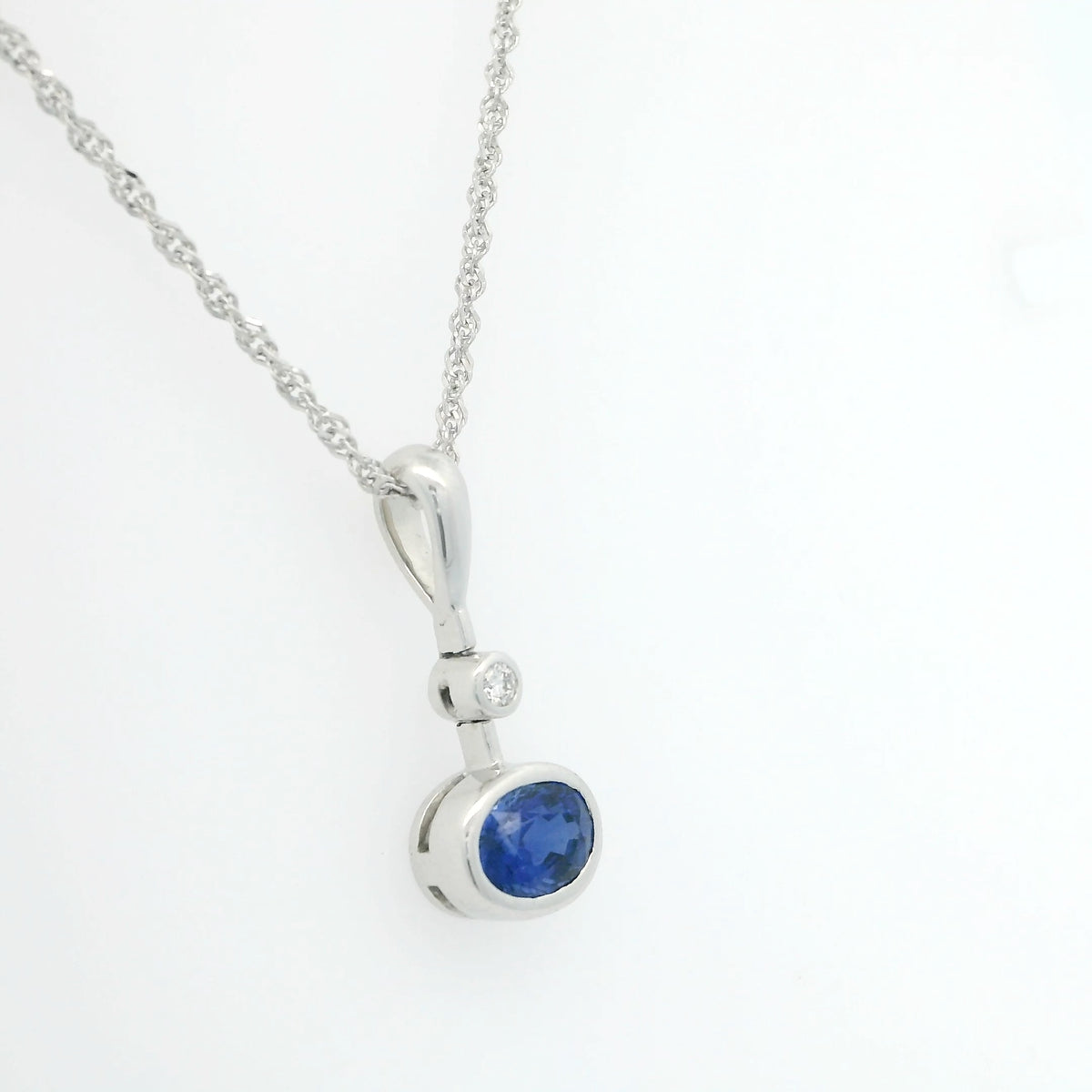Sapphire and Diamond Necklace