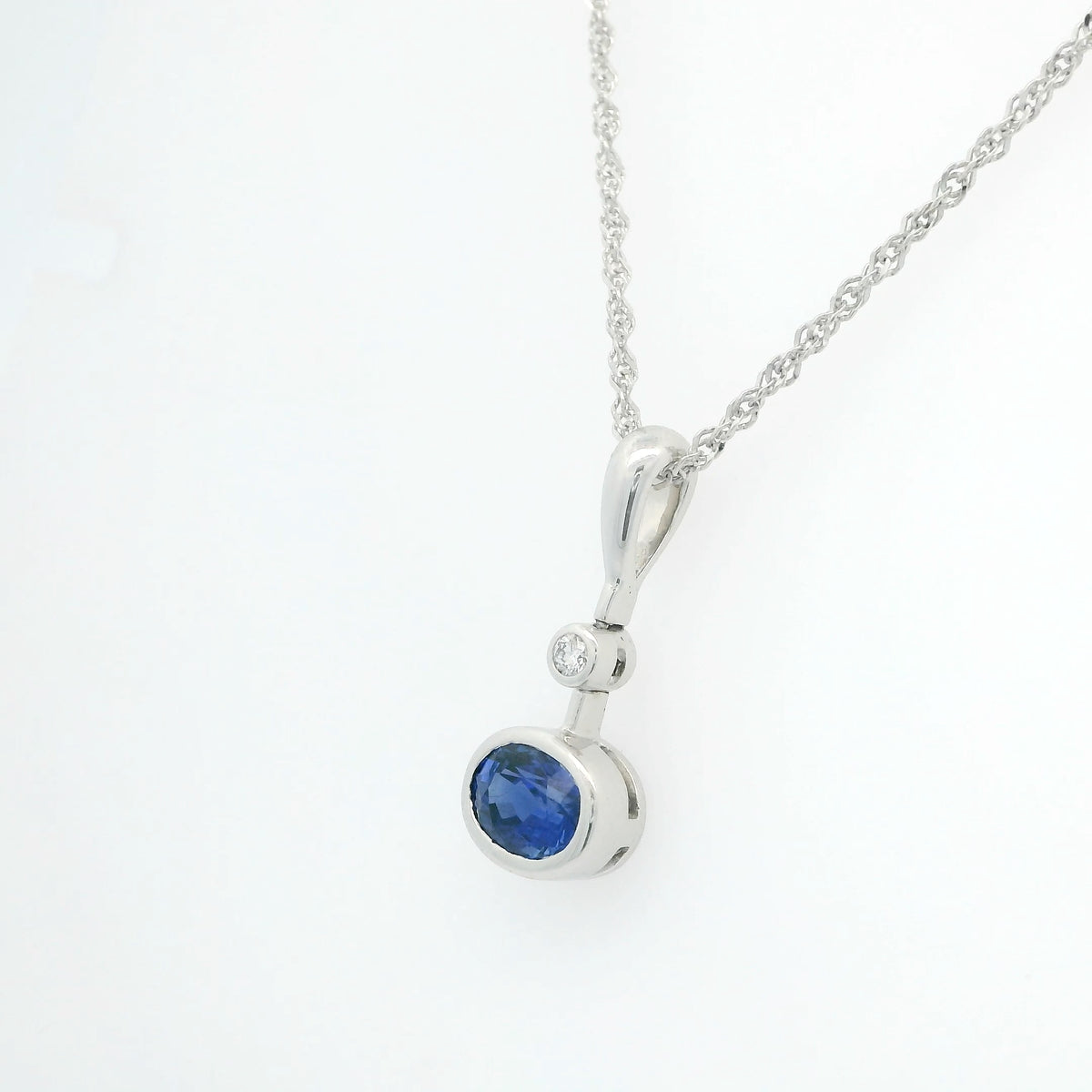 Sapphire and Diamond Necklace