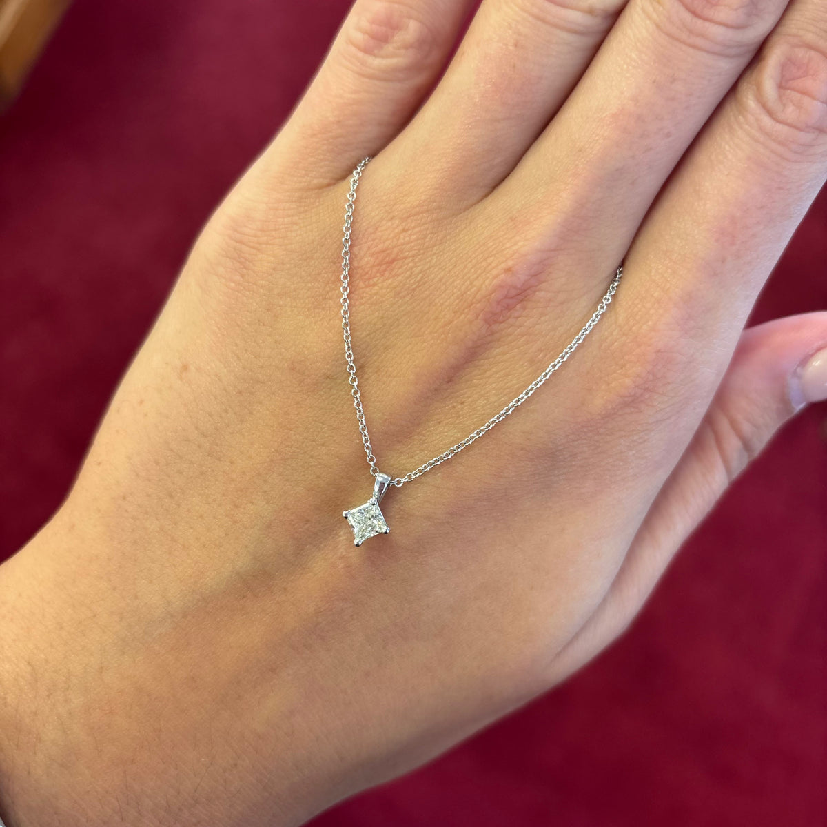 Princess Cut Diamond Pendant