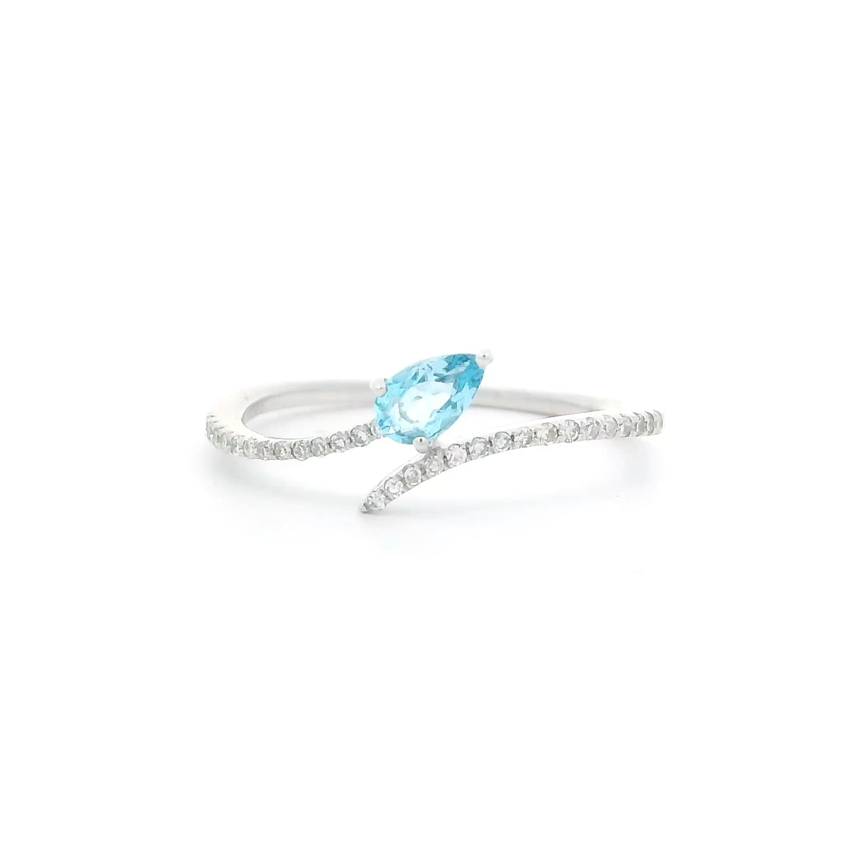 Blue Topaz Bypass Ring
