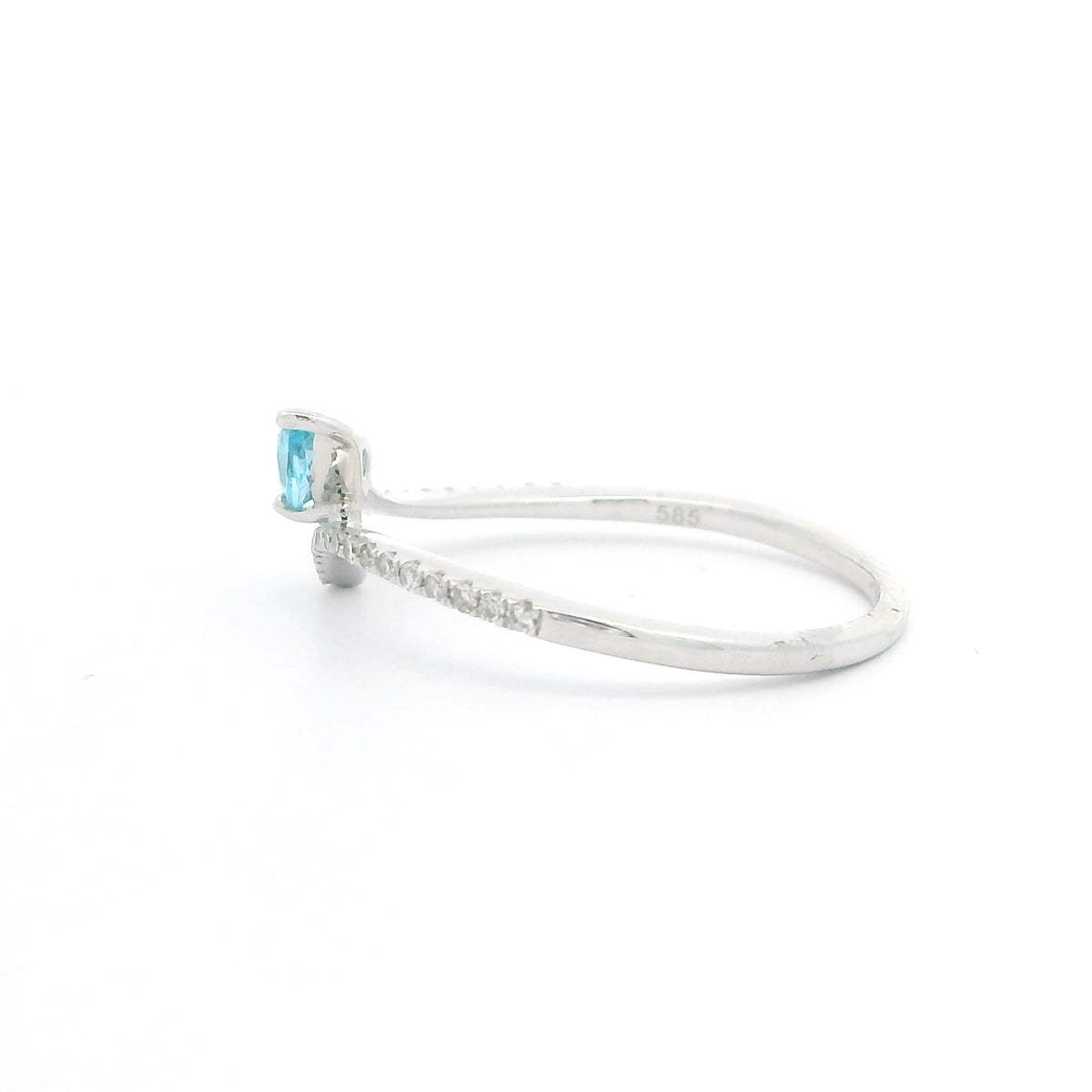 Blue Topaz Bypass Ring