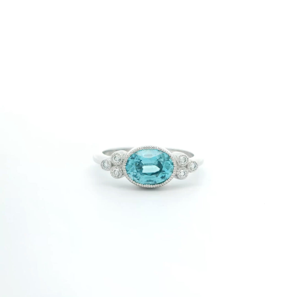 Blue Zircon Ring