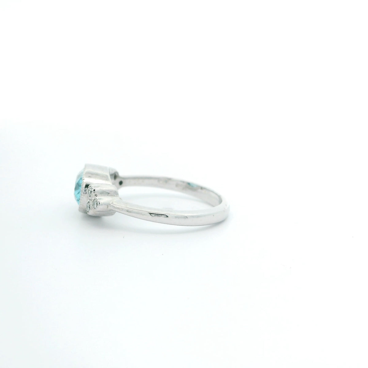 Blue Zircon Ring