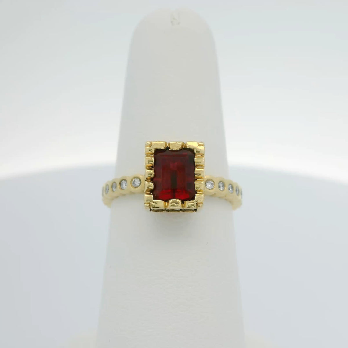 Rare Scarlet Red Emerald Ring