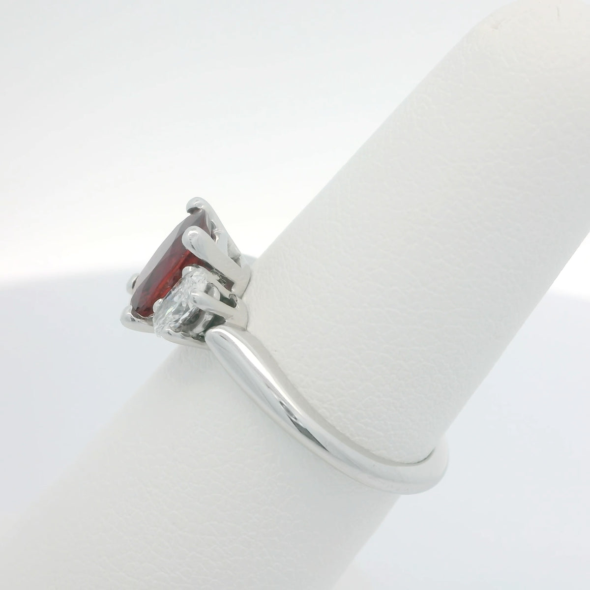 Ruby and Diamond Three Stone Ring