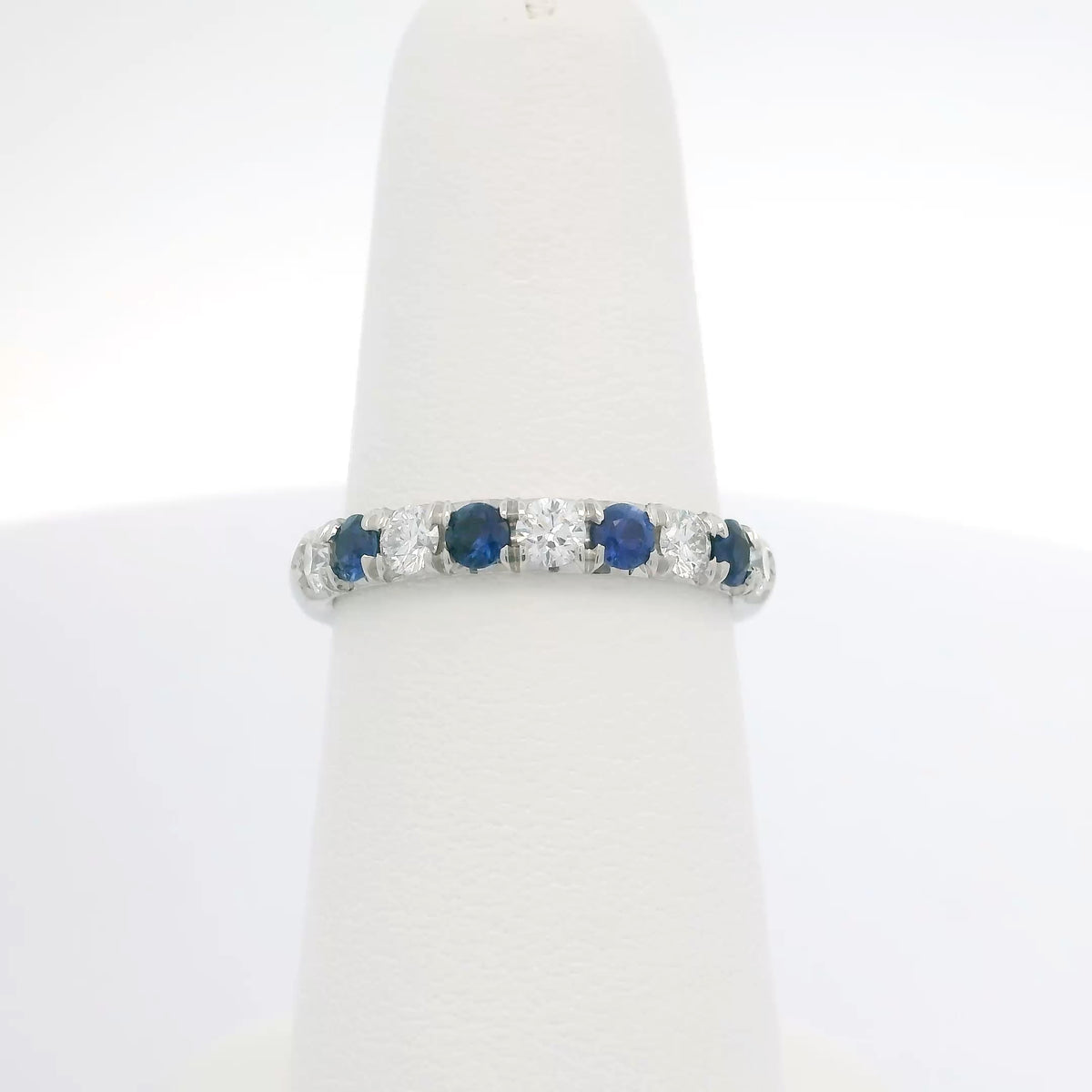 Handmade Sapphire and Diamond Band
