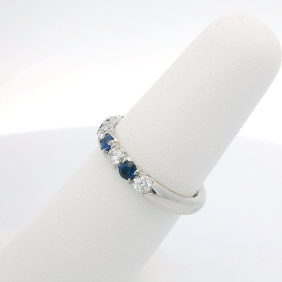 Handmade Sapphire and Diamond Band