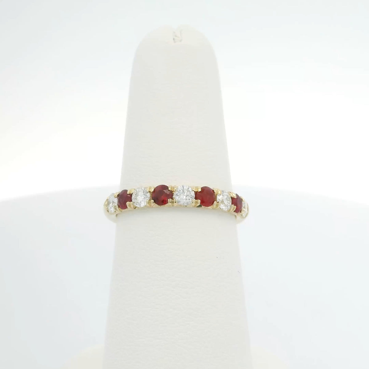 Handmade Ruby and Diamond Band