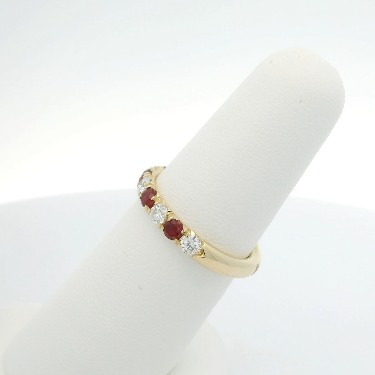 Handmade Ruby and Diamond Band