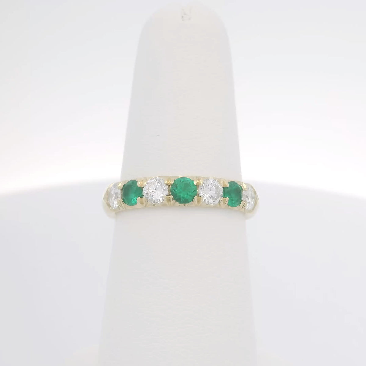 Handmade Emerald and Diamond Band