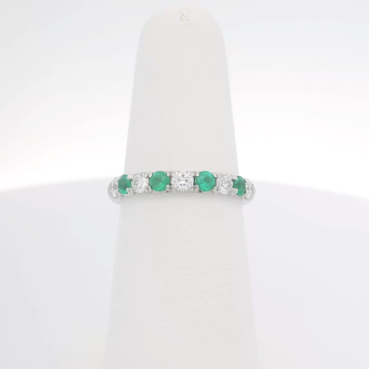Handmade Emerald and Diamond Band
