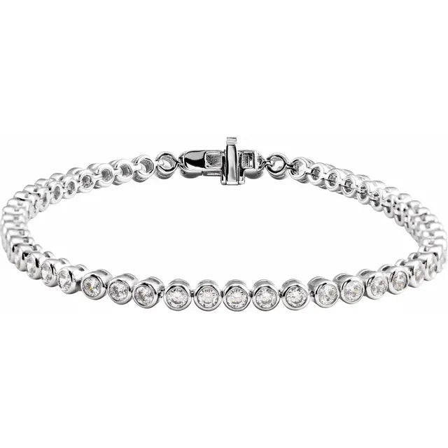 Bezel Set Lab Diamond Line Bracelet