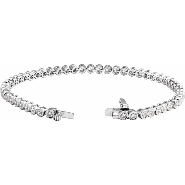 Bezel Set Lab Diamond Line Bracelet