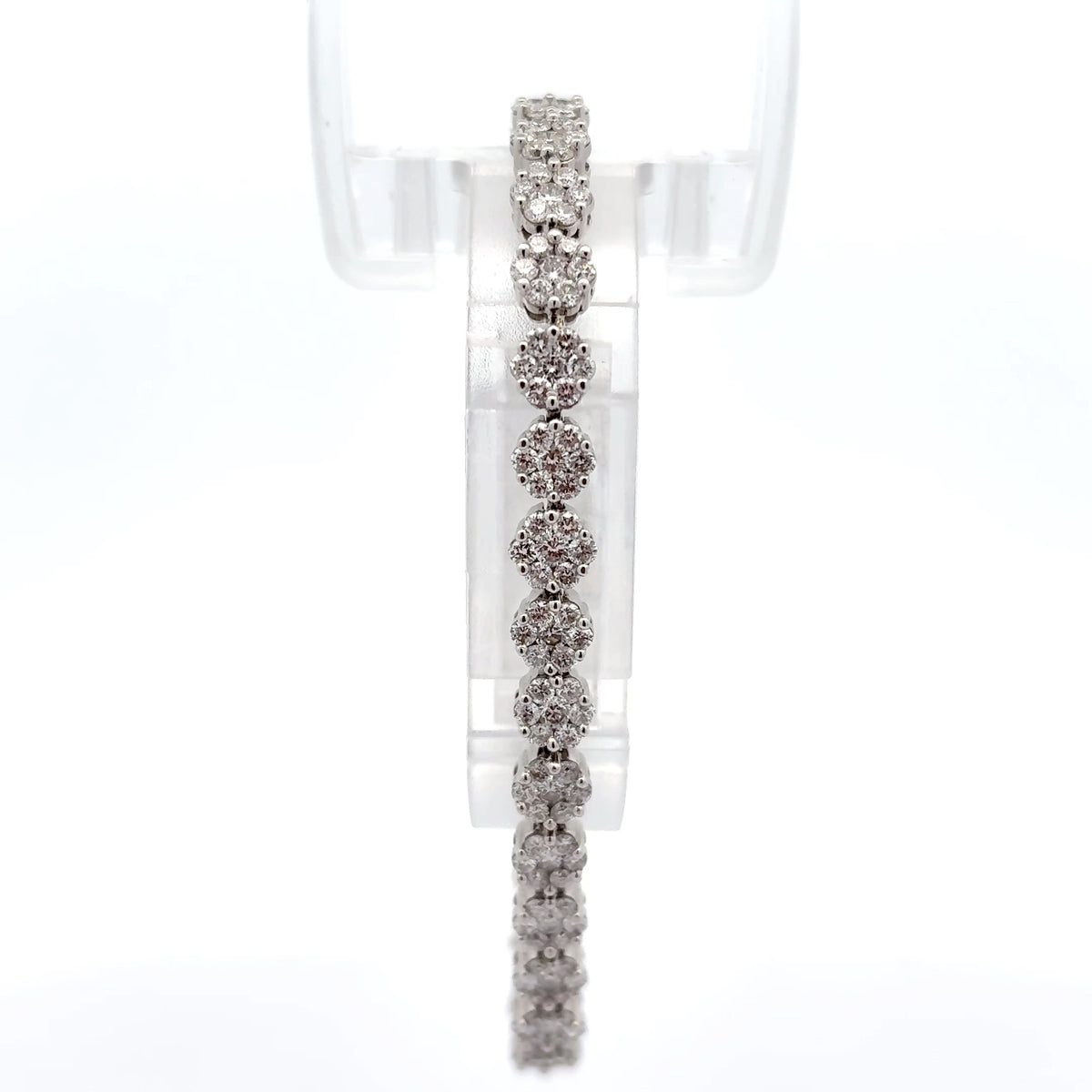 Diamond Cluster Line Bracelet