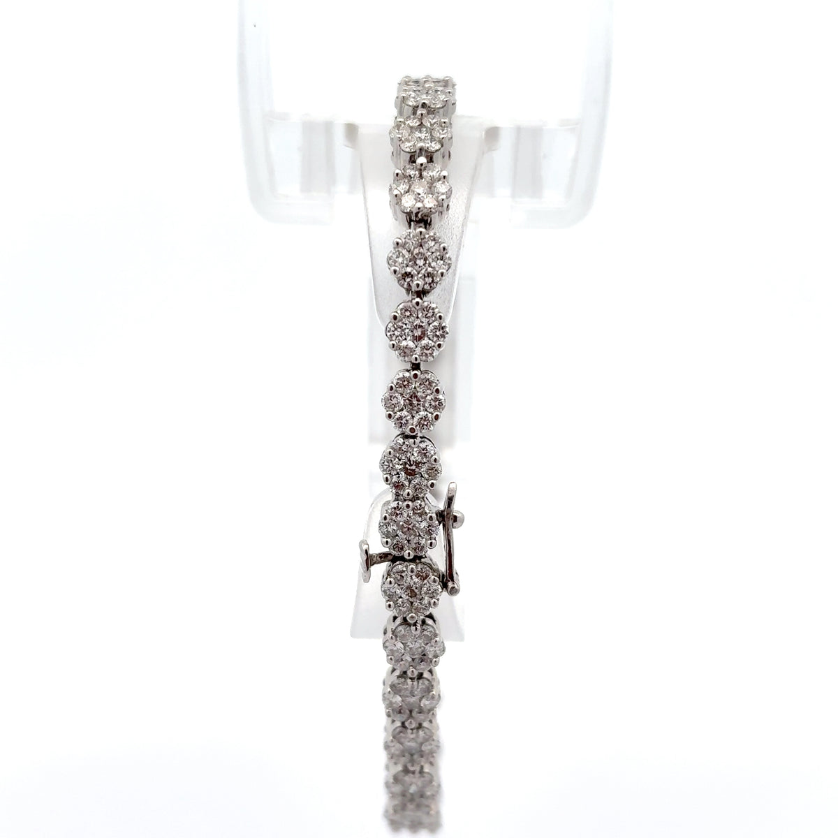 Diamond Cluster Line Bracelet