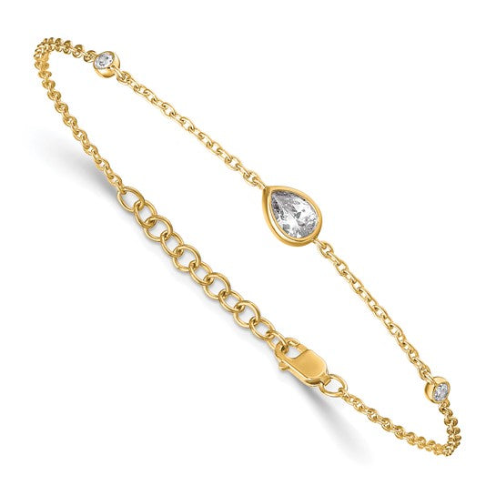 Lab Diamond Station Bracelet