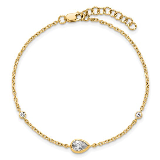 Lab Diamond Station Bracelet