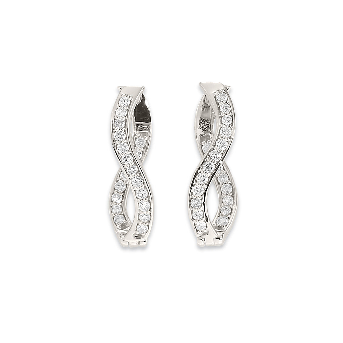 Diamond Swirl Hoops