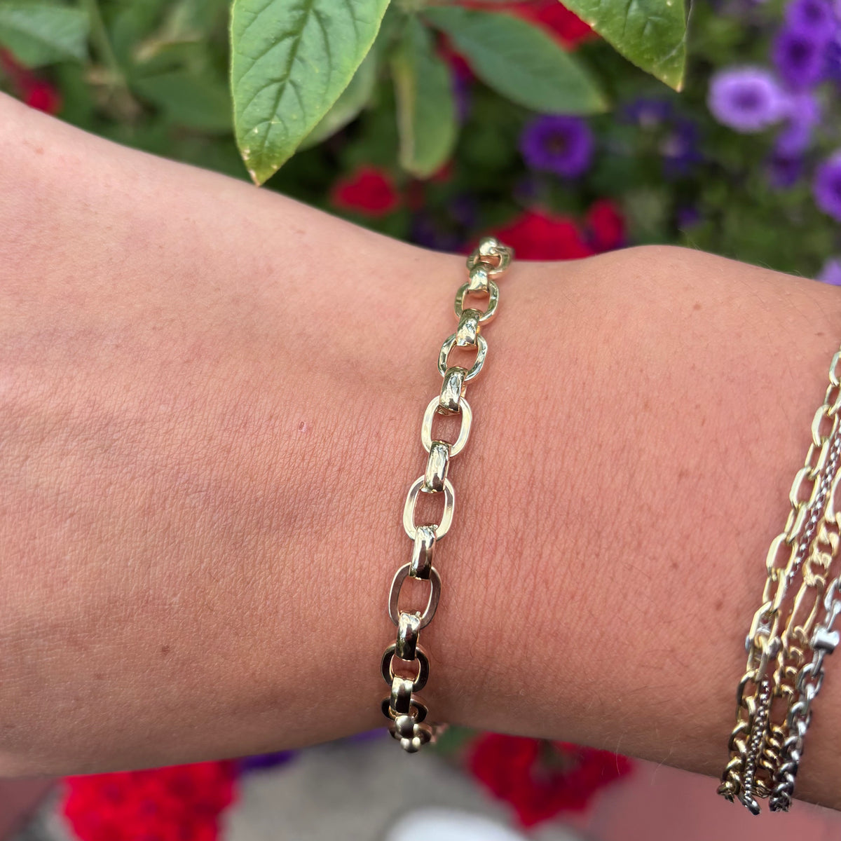 Oval Link Gold Bracelet