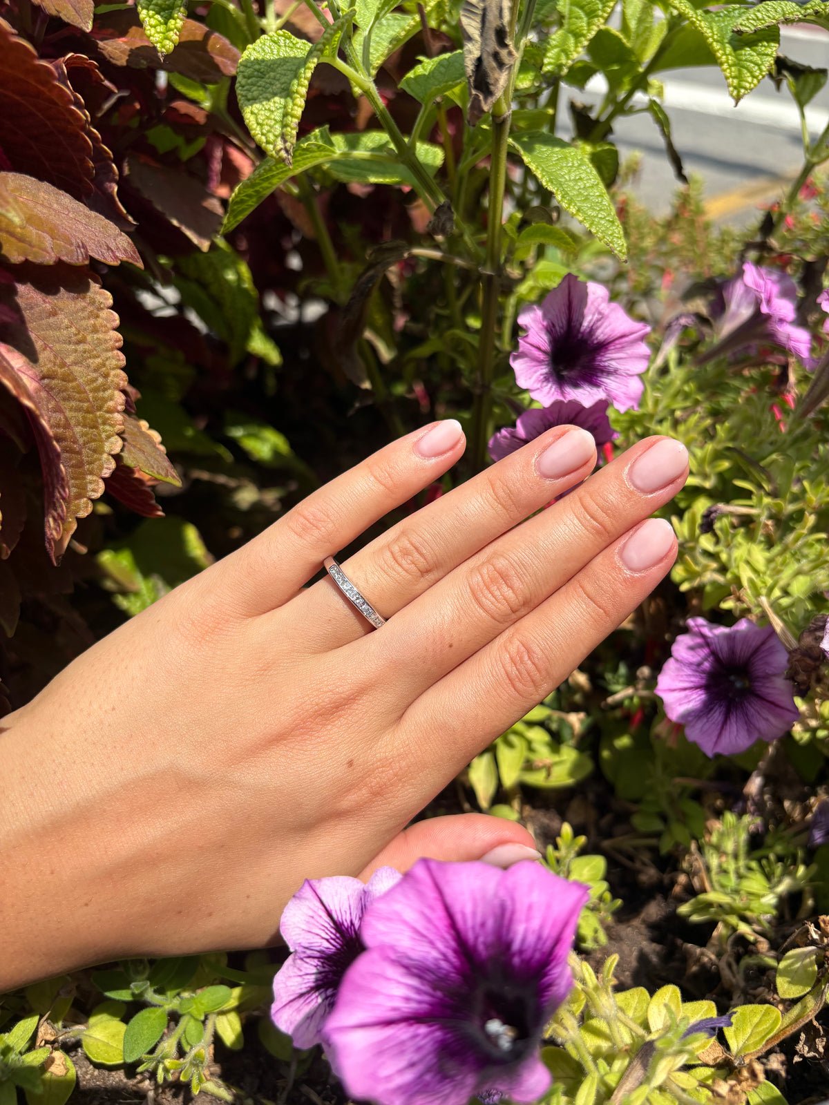 Princess Cut Diamond Band