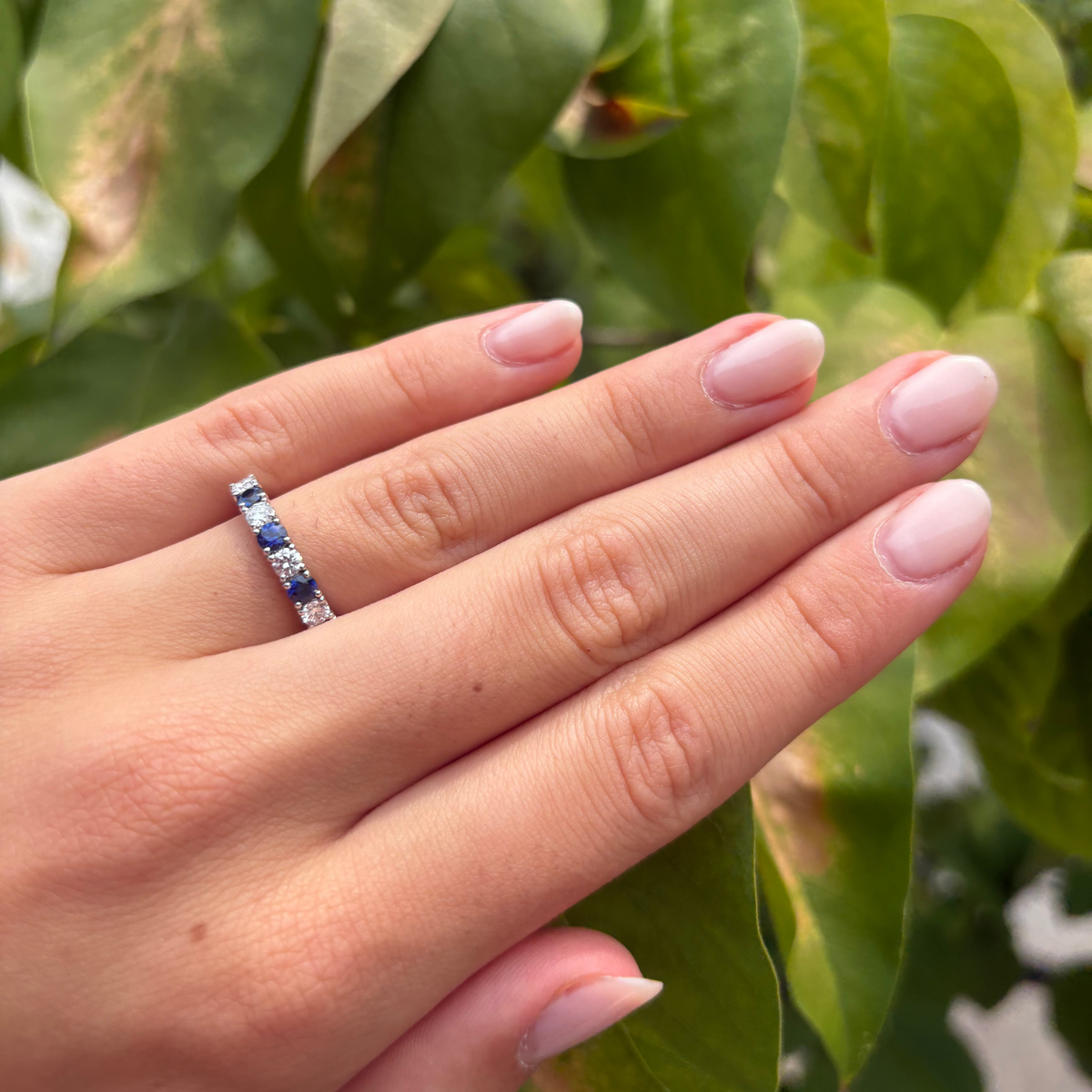 Sapphire and Diamond Band